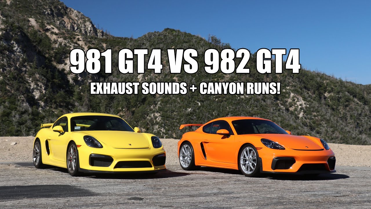 981 Porsche GT4 vs 982 (718) Porsche GT4 Angeles Crest Highway ACH