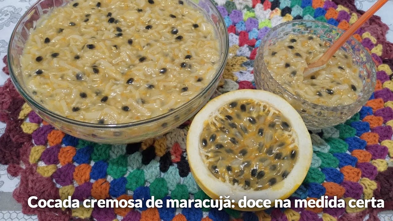 Cocada de maracujá cremosa doce na medida certa 😋