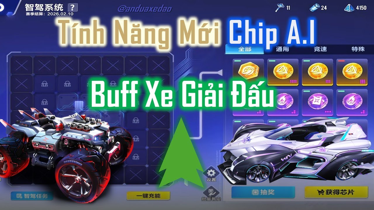 Tăng Sức Mạnh Xe V&agrave; Bổ Sung Chip A.I !?? QQSpeed Mobile