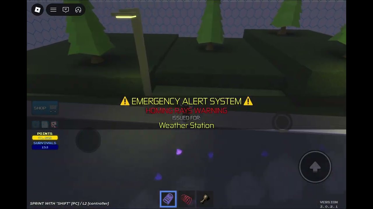 Roblox Disaster Warning Homing Rays⚠️