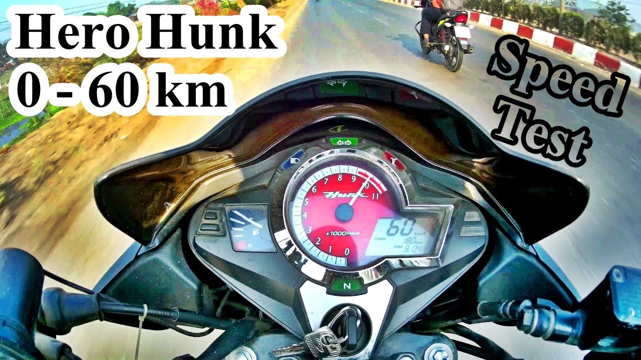 Hero Hunk 150 Speed Test | Hero Hunk 0 to 60 Kilometre Speed Up Time | Hunk 0 - 60 | Rahat Unbound |