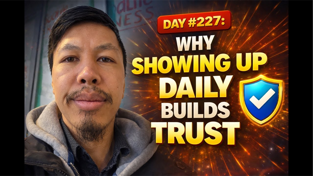 day #227: WHY SHOWING UP DAILY BUILDS TRUST | IRL STREAM