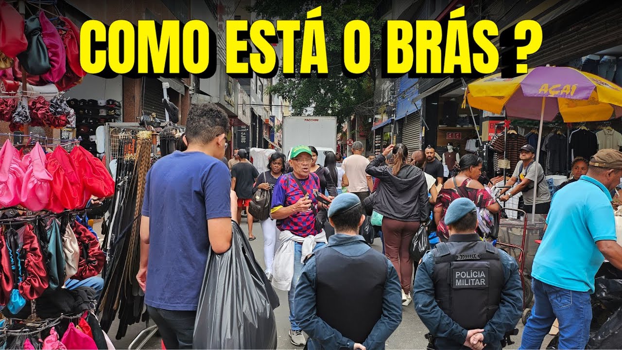 BRÁS SP - CONHEÇA A FEIRINHA E O NOVO SHOPPING BRÁS 25, MUITA POLICIA NAS RUAS.