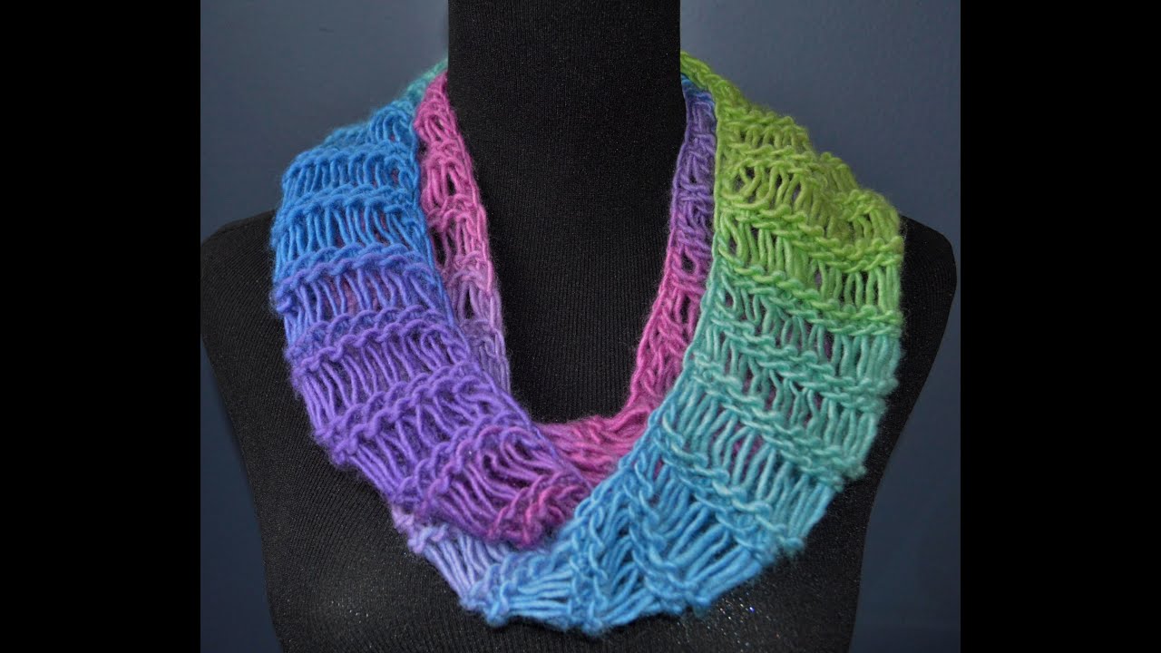 Loom Knit Flat Panel Garter Row-Slip Stitch Edge