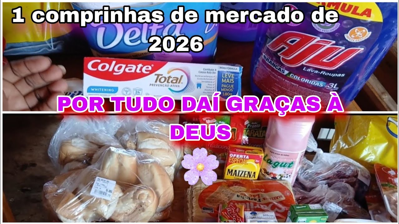 Gratidão 🌸1 compra de mercado do Ano , Que não falte o pão de cada dia 🙌🥺
