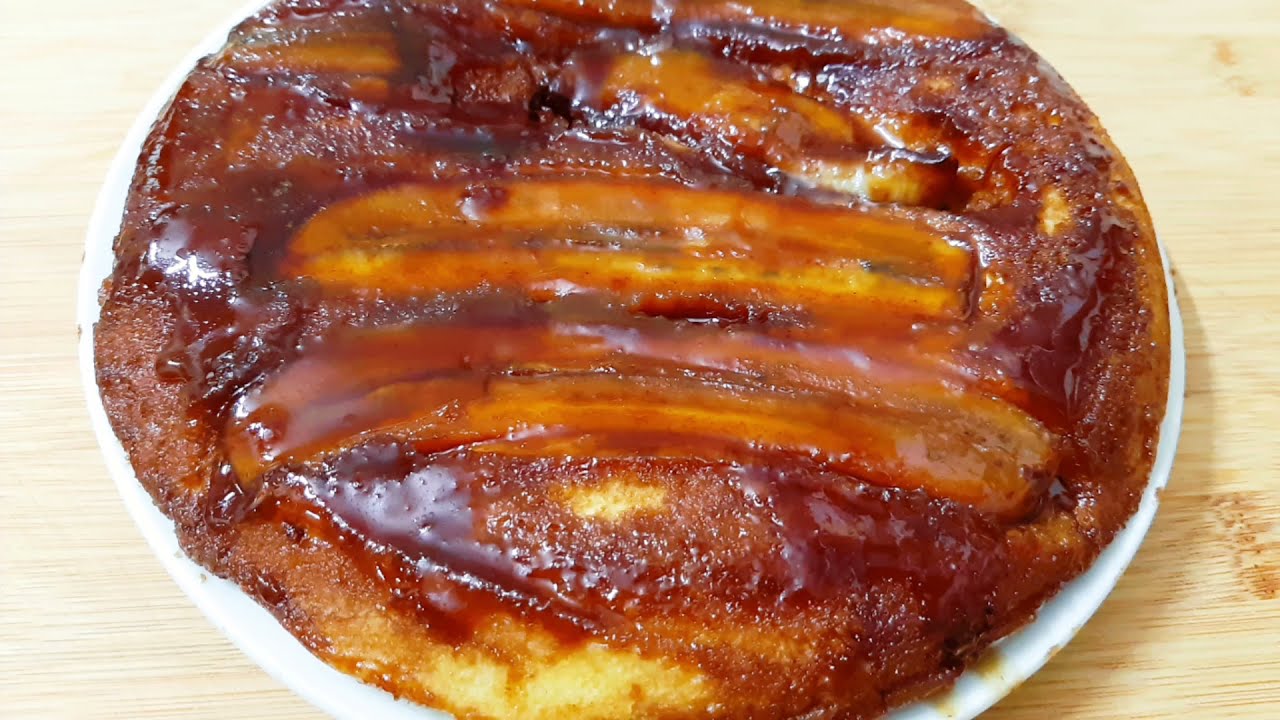 Banana Upsidedown Cake in a Pan/No Oven