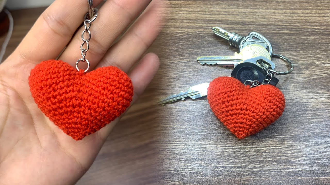 ❤️🧶 Crochet Heart Tutoria l | Móc Trái Tim Bằng Len Dễ Thương