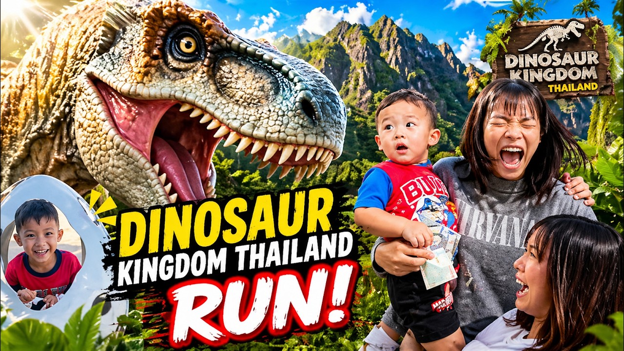 Dinosaur Kingdom Thailand | Kids React to Life-Size Dino Roars