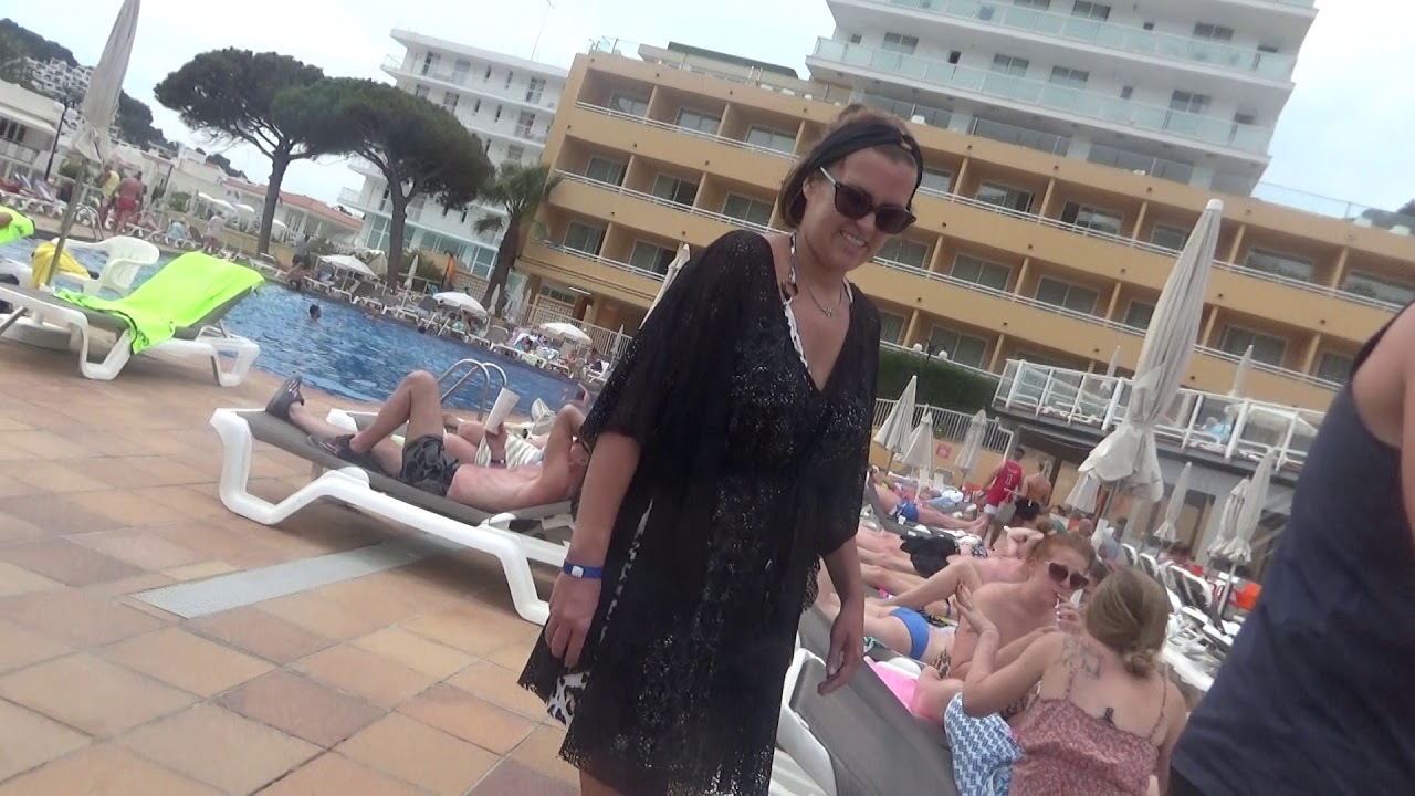 Walkin around cala llonga beach ibiza