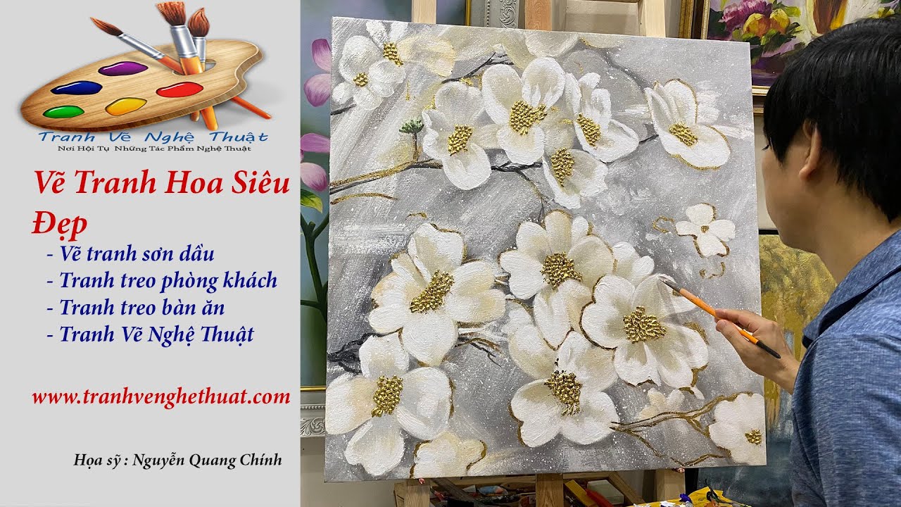 Vẽ Tranh Hoa  - Vẽ Tranh Sơn Dầu