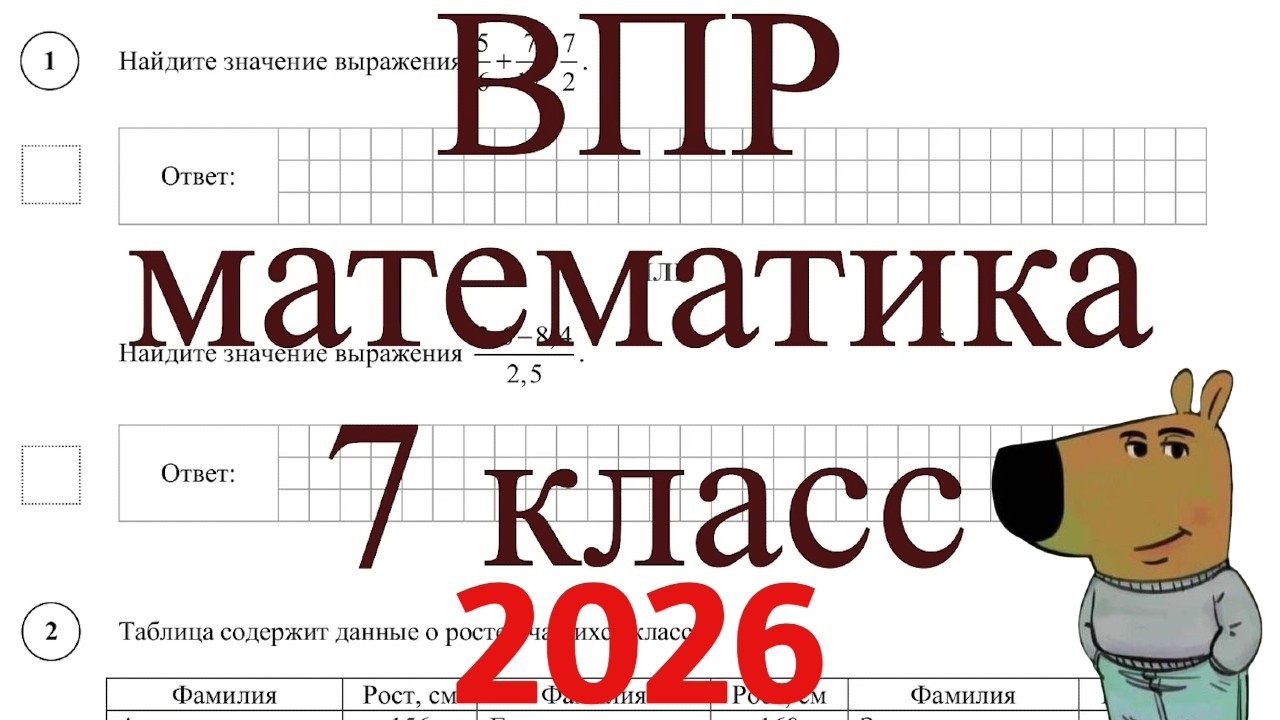 ВПР 7 класс математика 2026