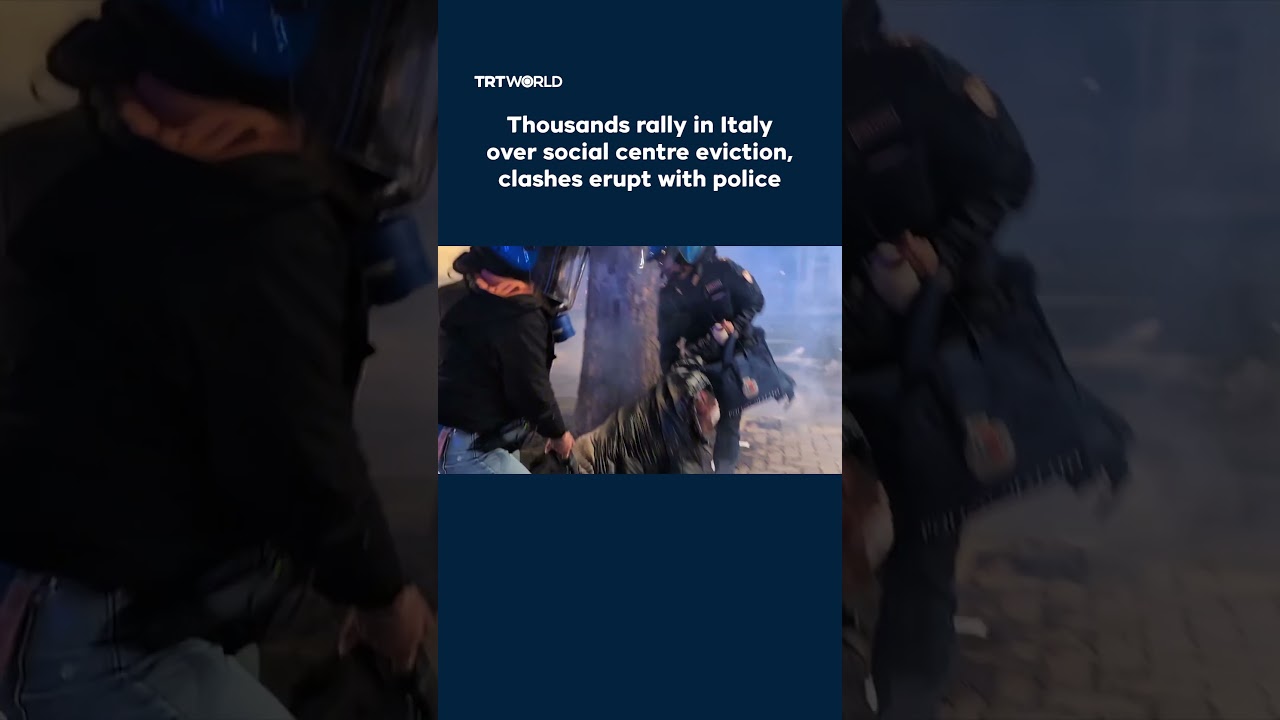 Thousands rally in Italy over social centre eviction, clashes erupt with police
