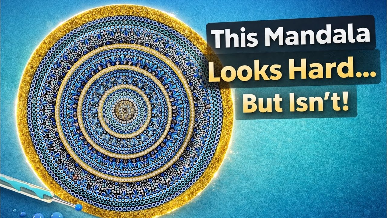 Creating a Soulful Mandala Artwork | Relaxing Art Process & Peaceful Music
