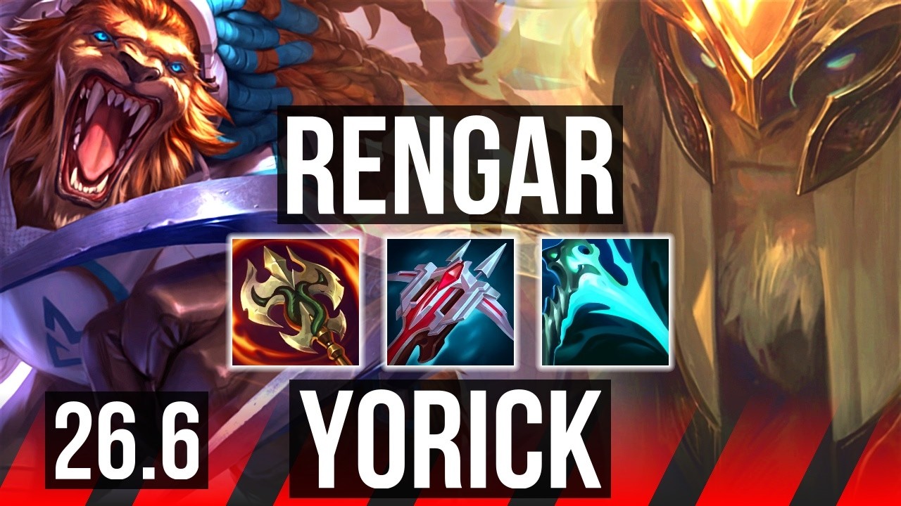 RENGAR vs YORICK (TOP) | KR Master | 26.6