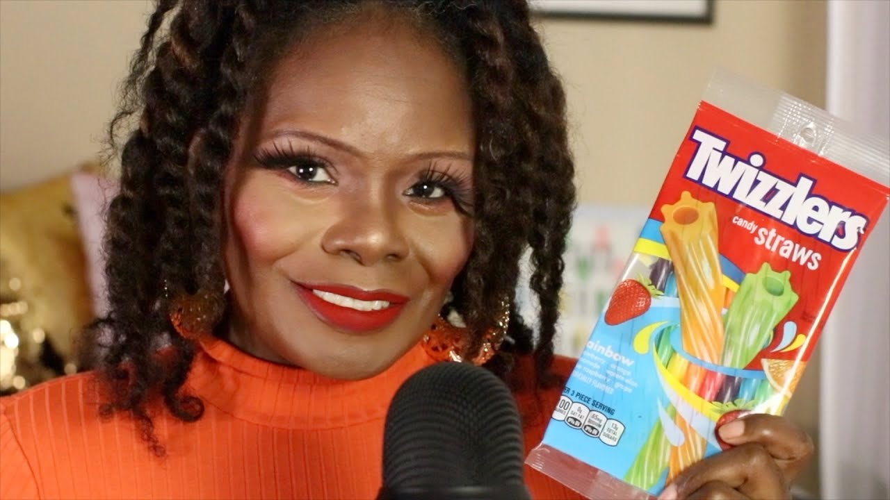 Twizzlers Candy Straw ASMR Eating Sounds