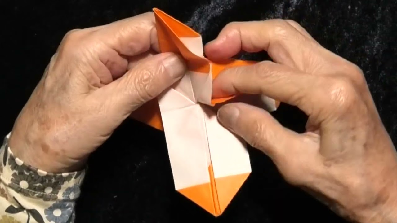 【折り紙】 作品126「あさひバラを折る」＜my mother's ORIGAMI room＞
