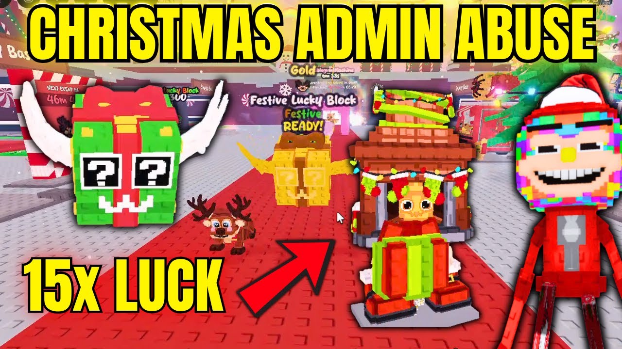 CHRISTMAS ADMIN ABUSE and 15X LUCK! 😱🎄 Gingerbread Base & Santa Sleigh in Steal a Brainrot