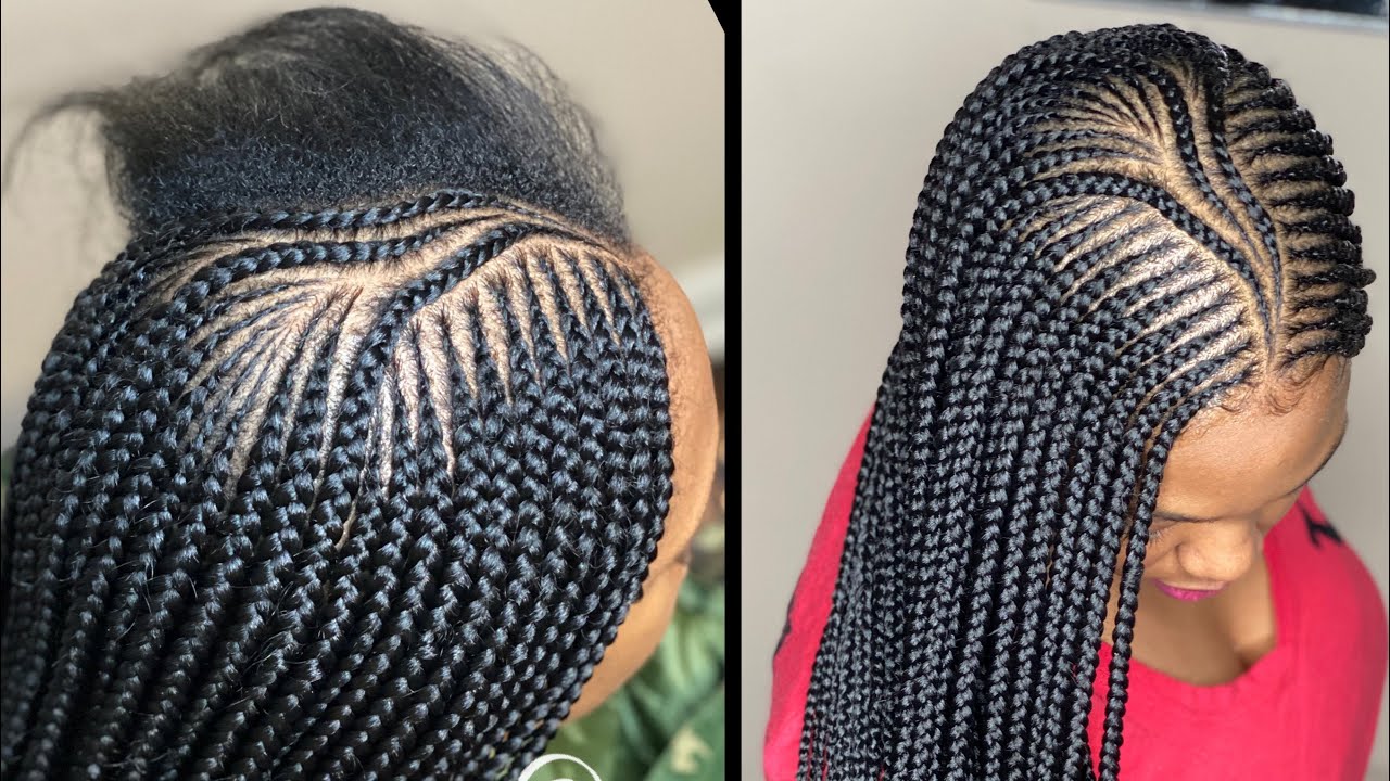 BOUJEE AND RATCHET CLIENT WITH DOPE TWO LAYER BRAIDS | FREESTYLE BRAIDS