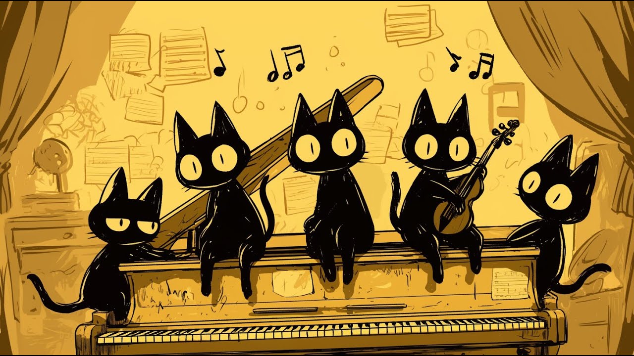 Black Cats Retro Piano Live  - Relaxing groove Jazz