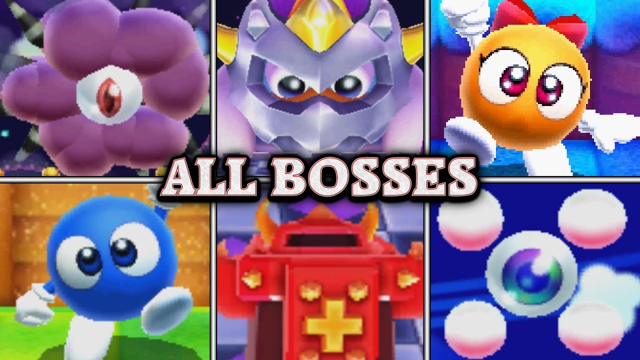 Kirby's Blowout Blast - All Boss Fights (No Damage)