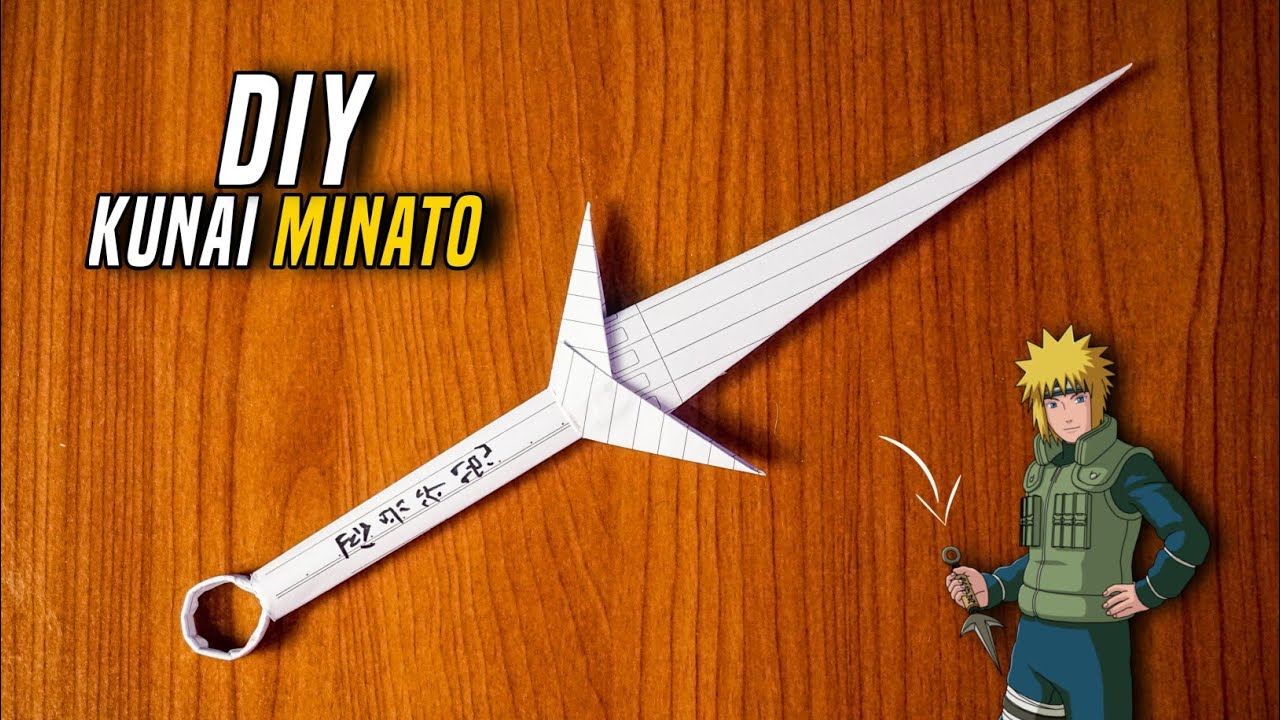 Cara Membuat Kunai Minato dari Kertas Buku Tulis - DIY Kunai