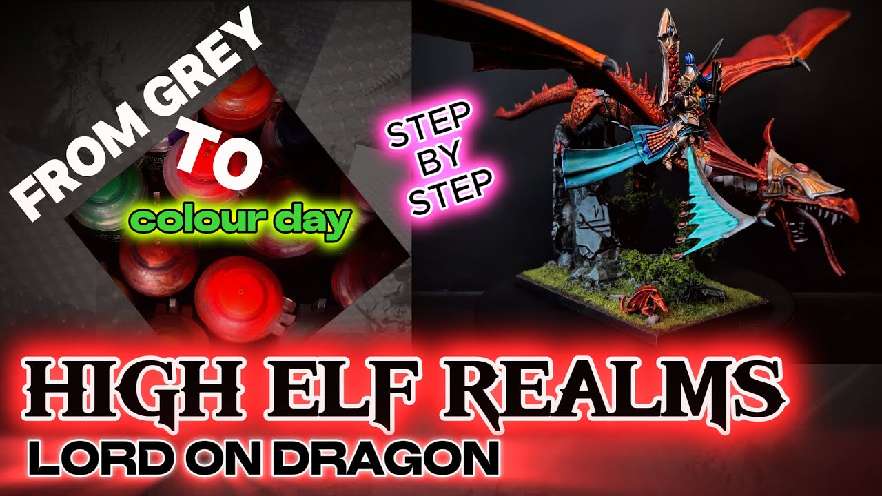 Ancient Majesty — Painting High Elf Lord on Dragon | High Elf Realms | Warhammer The Old World