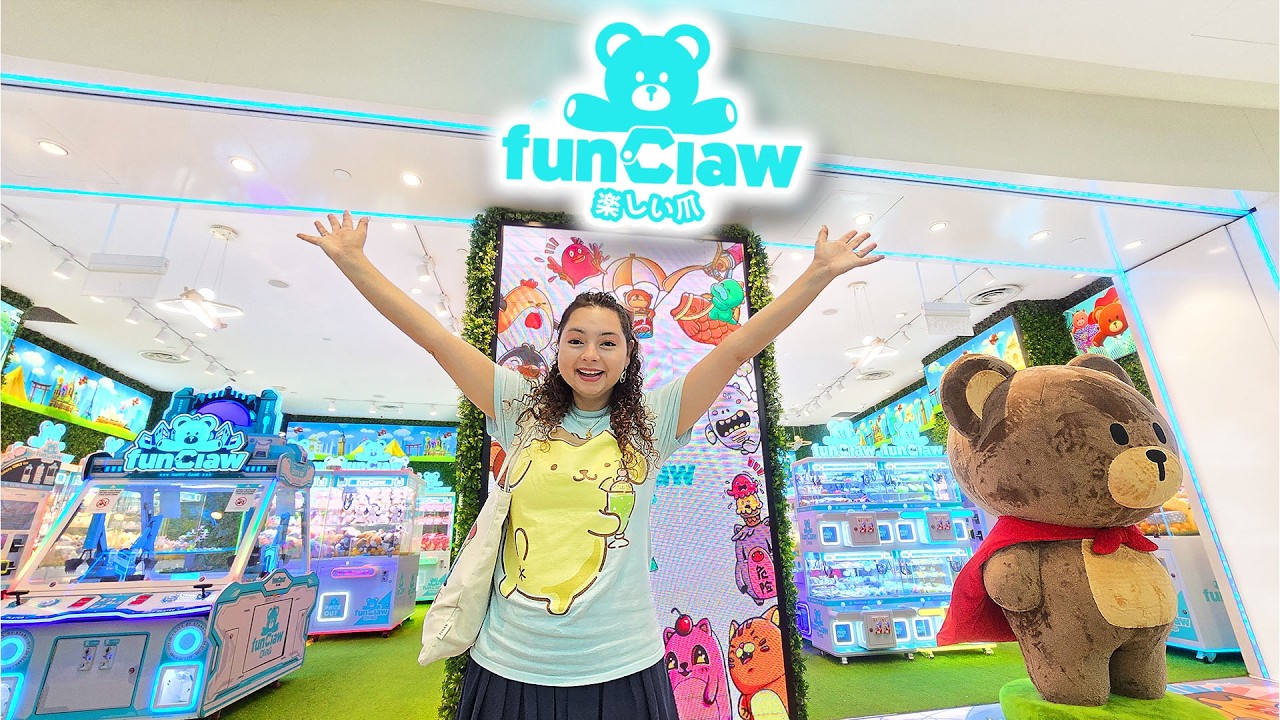 Claw Machine Arcade at an AIRPORT! - Fun Claw