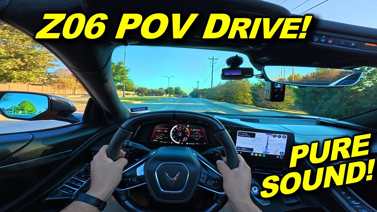 C8 Z06 Corvette POV Drive! 4k Engine Sounds ASMR Style! (No Talking)