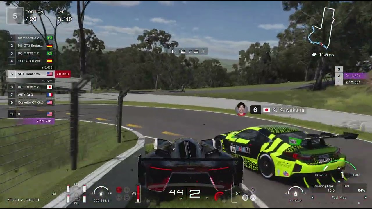 Gran Turismo 7 - Weekly Challenge - World Touring Car 800 - Mt Panorama MRC - SRT Tomahawk VGT Gr.1