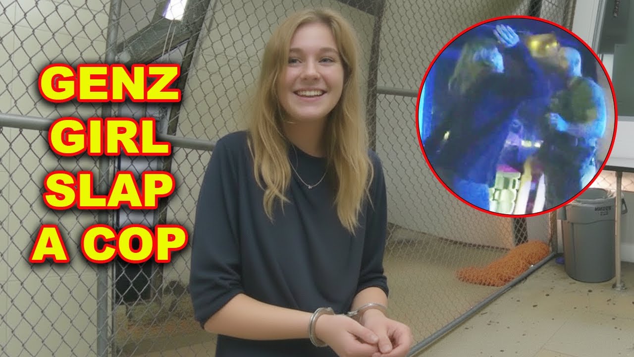 Gen Z Girl Arrested for DUI Slaps a Cop and Gets Tackled to the Ground