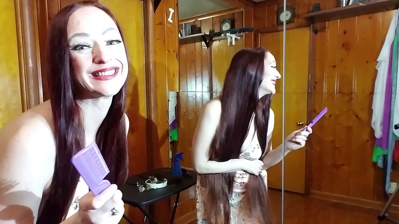 Trimming my own long hair