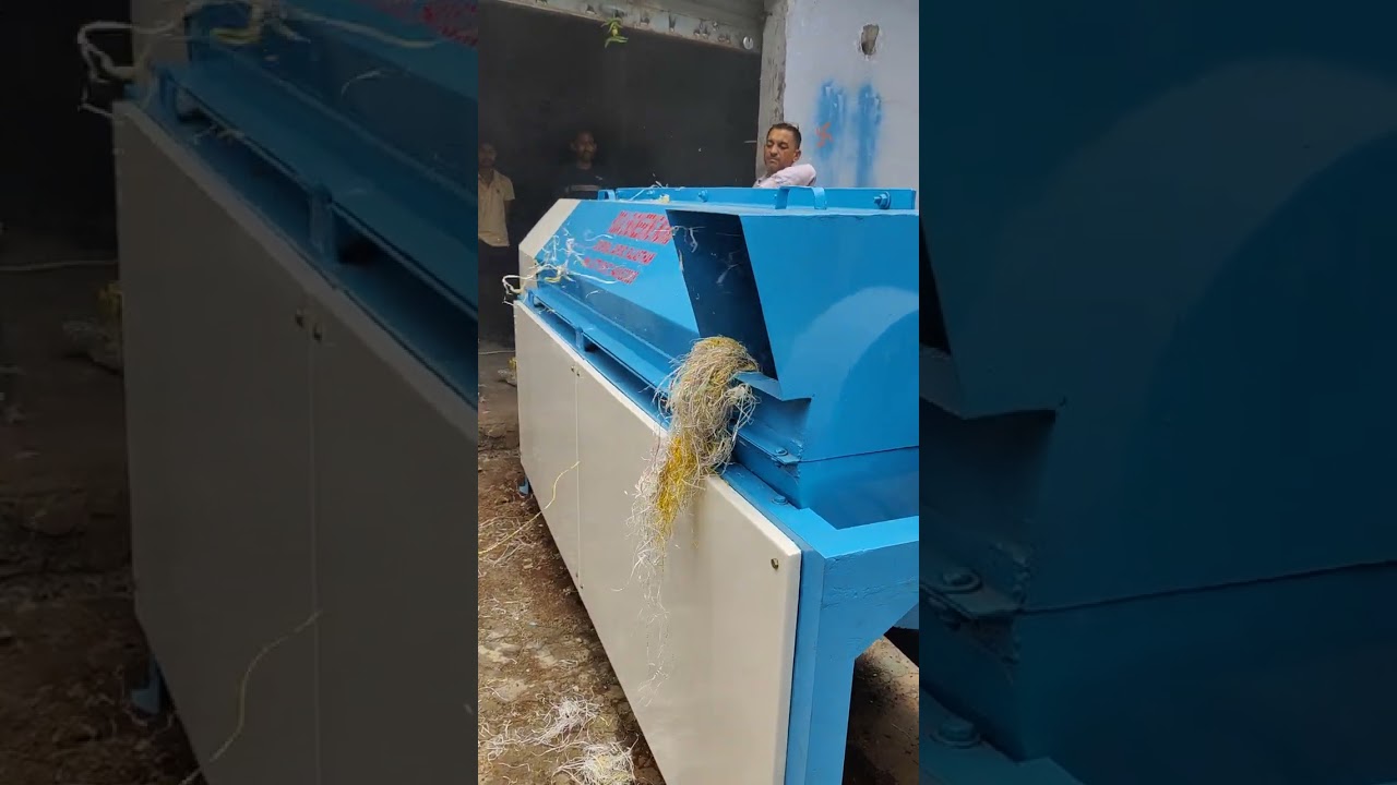 Best plastic rafiya cutting with dust removing machine.