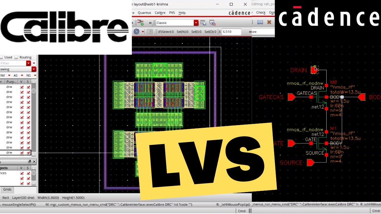 Cadence-17: LVS с использованием Calibre || Проверка Layout vs Schematic (LVS) || Отладка Cadence...