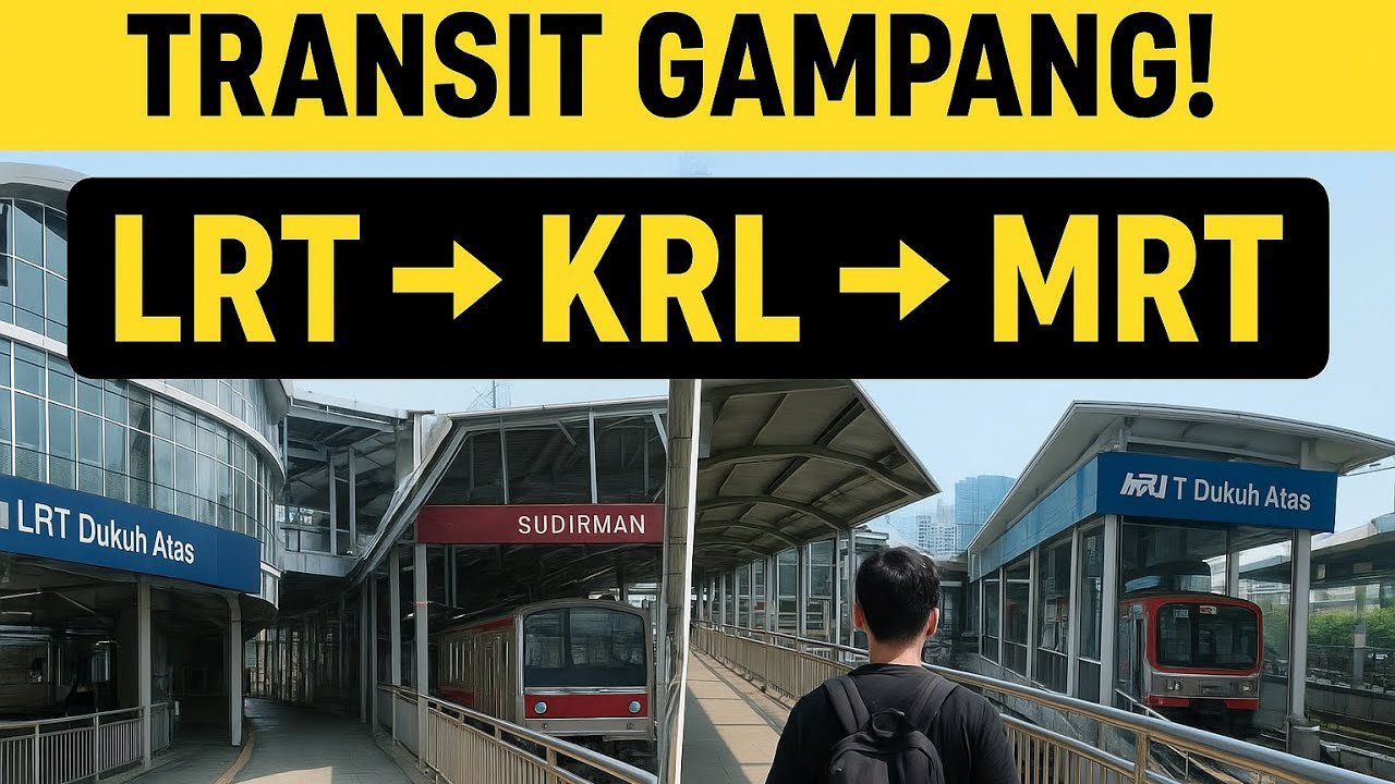 Dari LRT ke MRT Cuma Jalan Kaki! | Melewati Stasiun KRL Sudirman Jakarta - INDONESIA