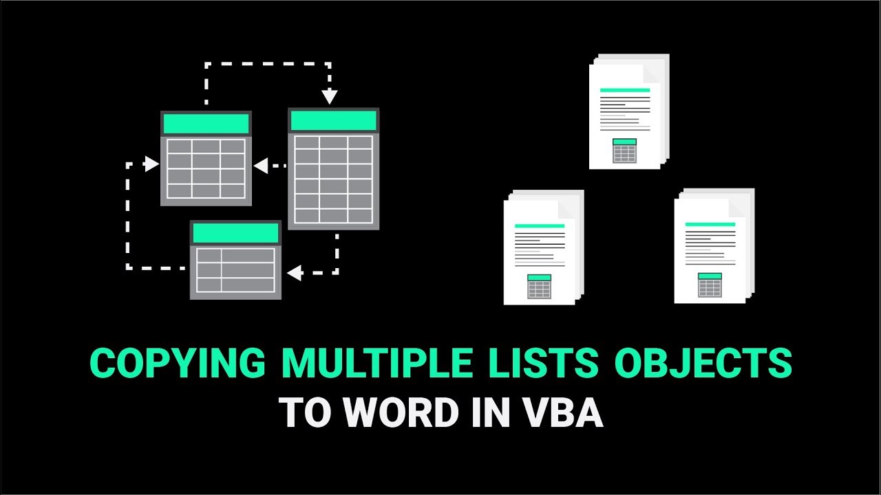 How To Copy Multiple Excel Tables To Word Using VBA
