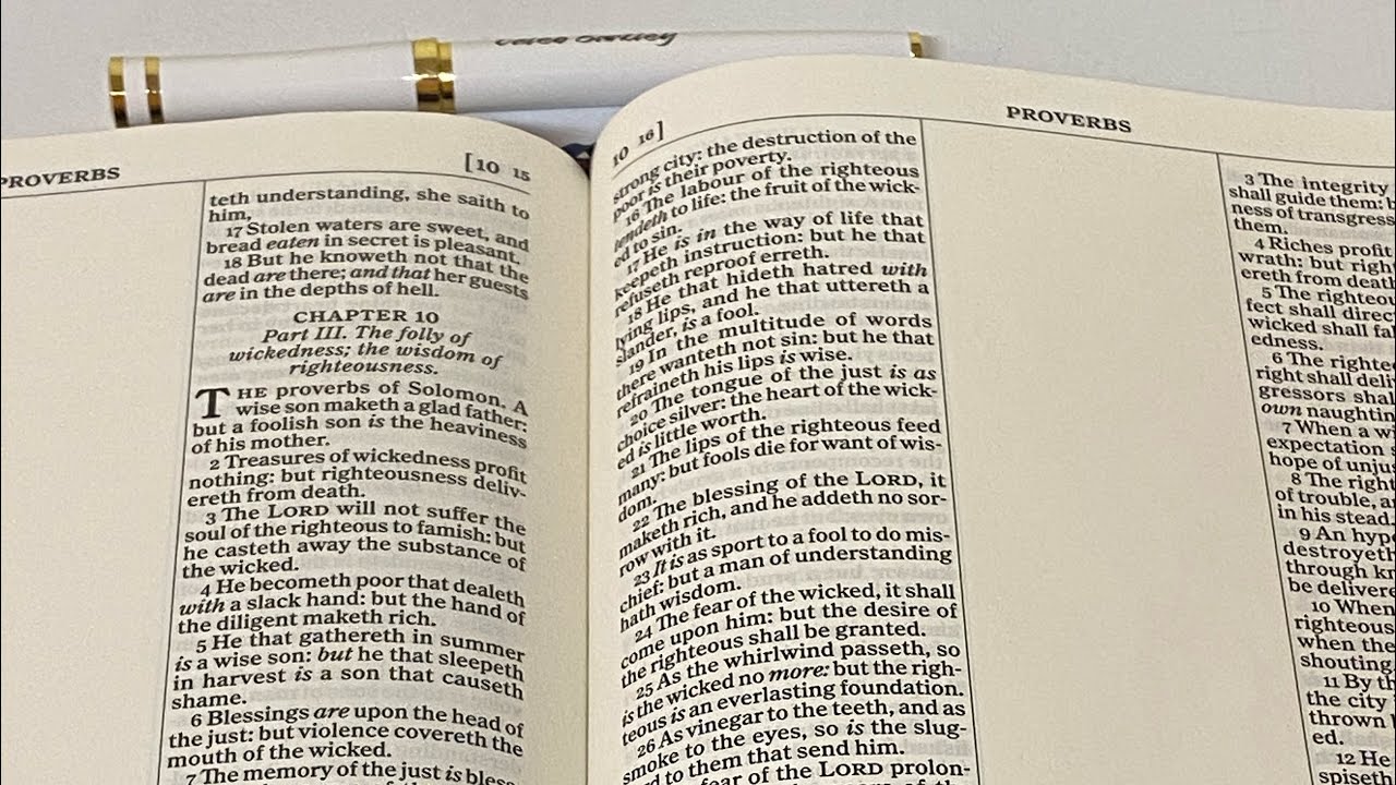 Чтение 10 главы Книги Притчей