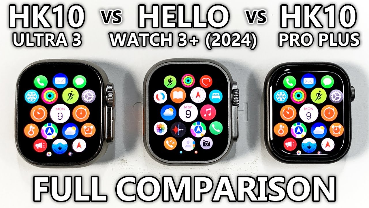 HK10 Ultra 3 vs Hello Watch 3 Plus 2024 vs HK10 Pro Plus FULL COMPARISON! Top 1 Sport SmartWatch!