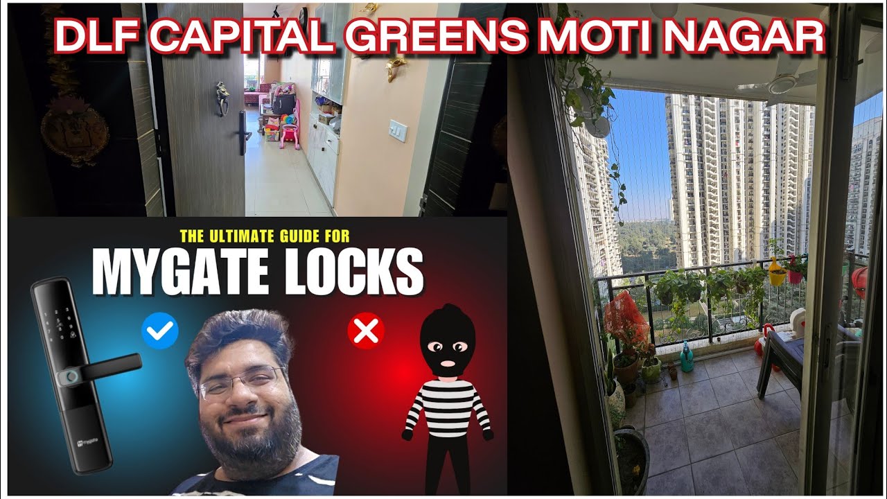 MYGATE SMART DOOR LOCK LAGAYA DLF CAPITAL GREENS MOTI NAGAR MAIN #mygate #dlfmidtown