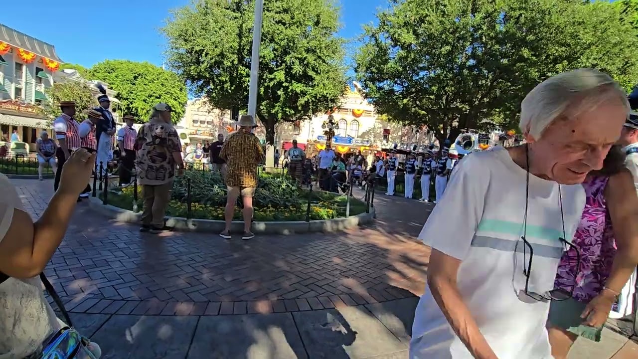 Flag Retreat Ceremony on Main Street, U.S.A.
