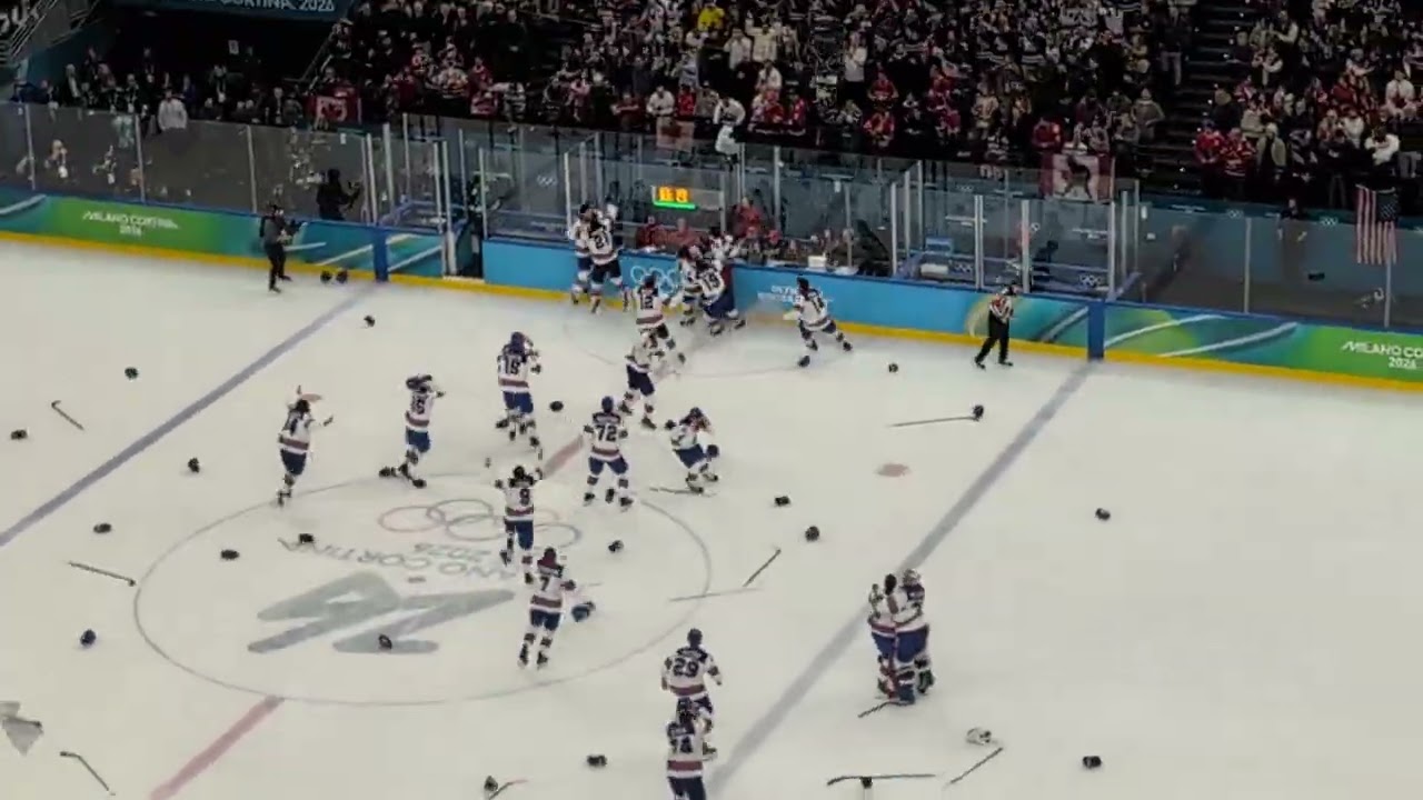 Golden goal in hockey final at the Winter Olympics 2026 [view & reaction from stadium]