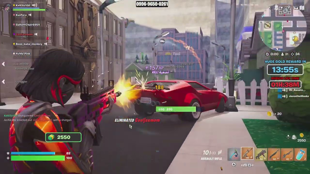 Fortnite  Kxkillz100  plays  the hood by  his  self