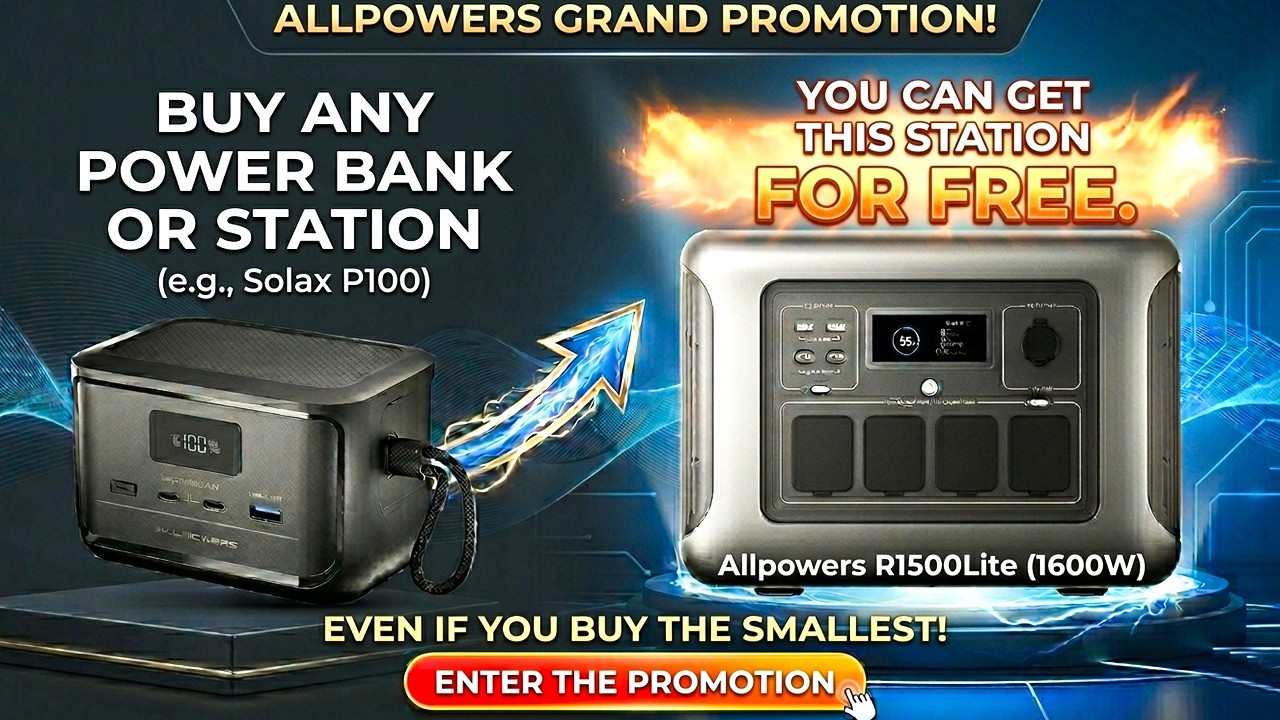 Купите даже самый маленький, и, возможно, получите второй в подарок &ndash;ALLPOWERS R1500 Lite! БЕСПЛАТНО