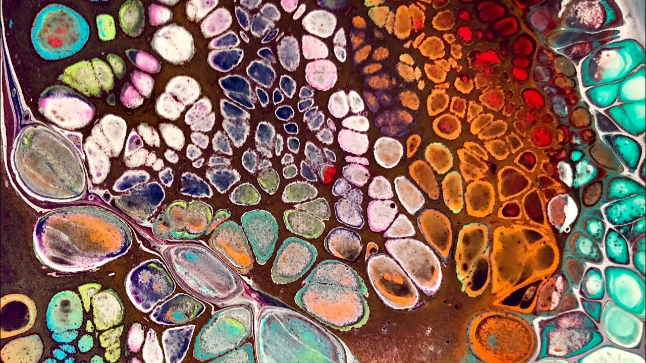 #173.  Fluid art with Iridescent Paint! / Flip and Lip Technique