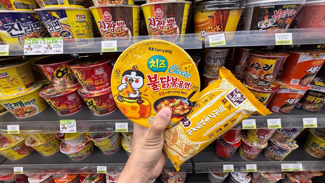 Korean conveniencestore 💛💗🇰🇷🍜 high level 3combo in 1