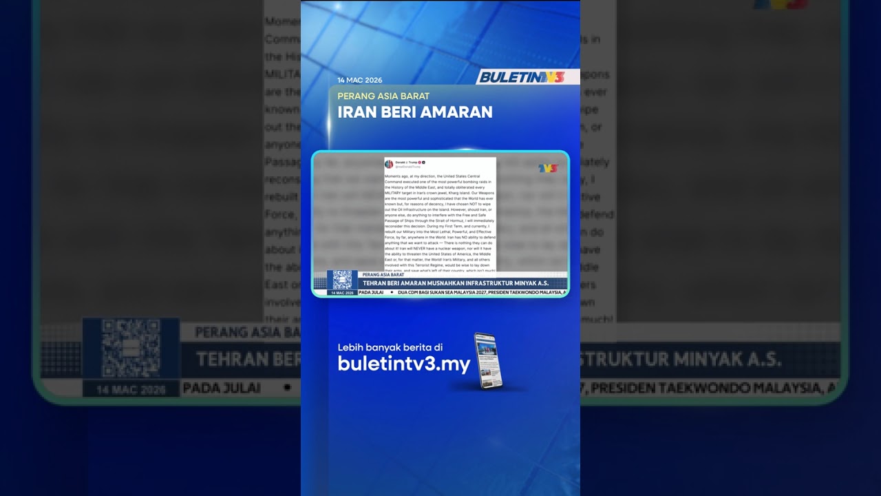 PERANG ASIA BARAT | Tehran Beri Amaran Musnahkan Infrastruktur Minyak AS