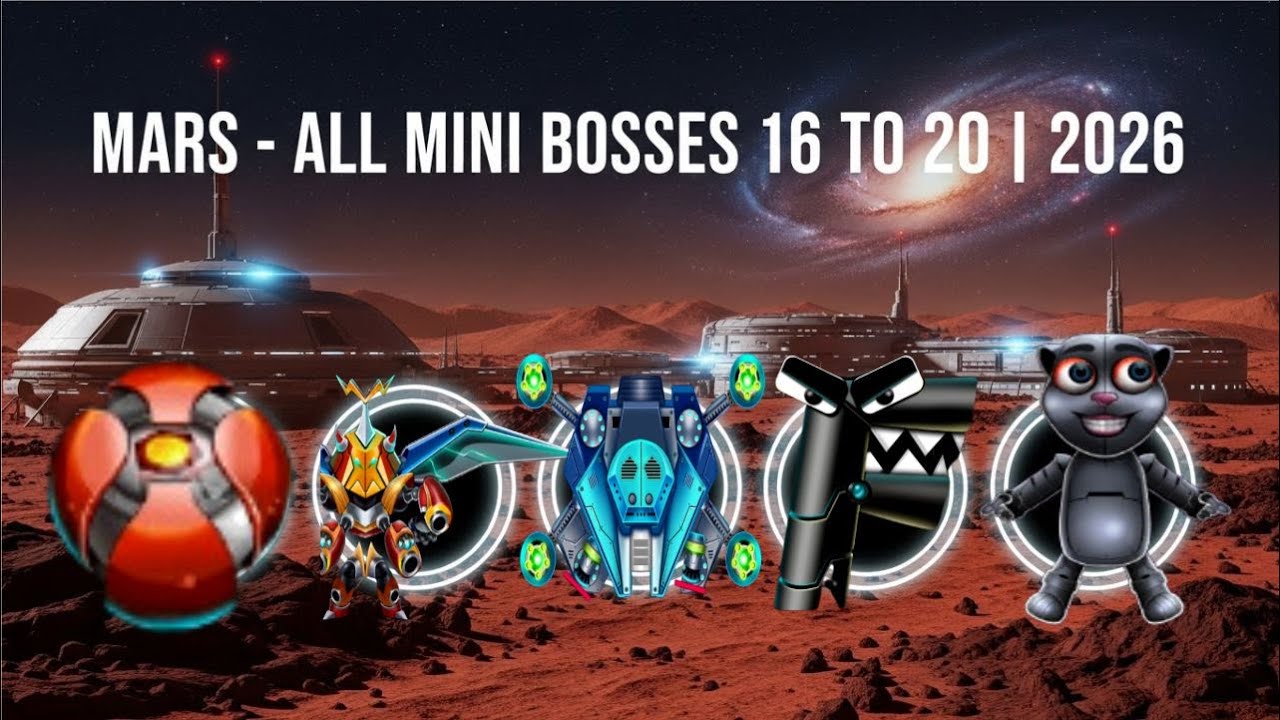 Mars Mini Bosses 16 to 20 in 2026 | Galaxy Attack Space Shooter | World Bosses