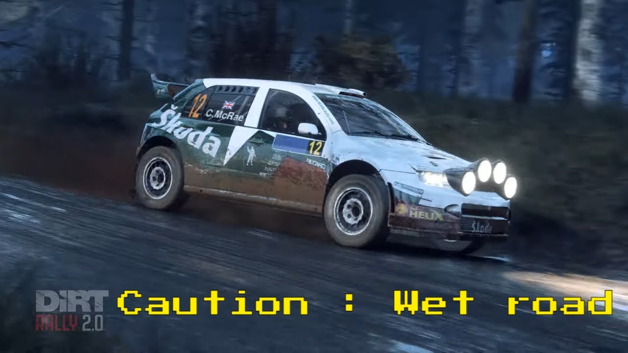 Slippery & Wet Skoda Fabia R5 Dirt Rally 2