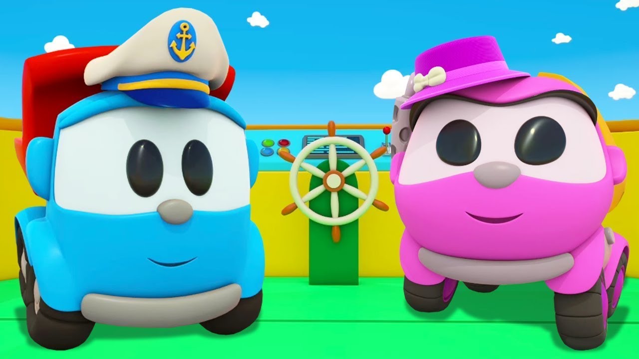 Leo the truck & the ferry. Cartoons for babies. Cars for kids & trucks for children.