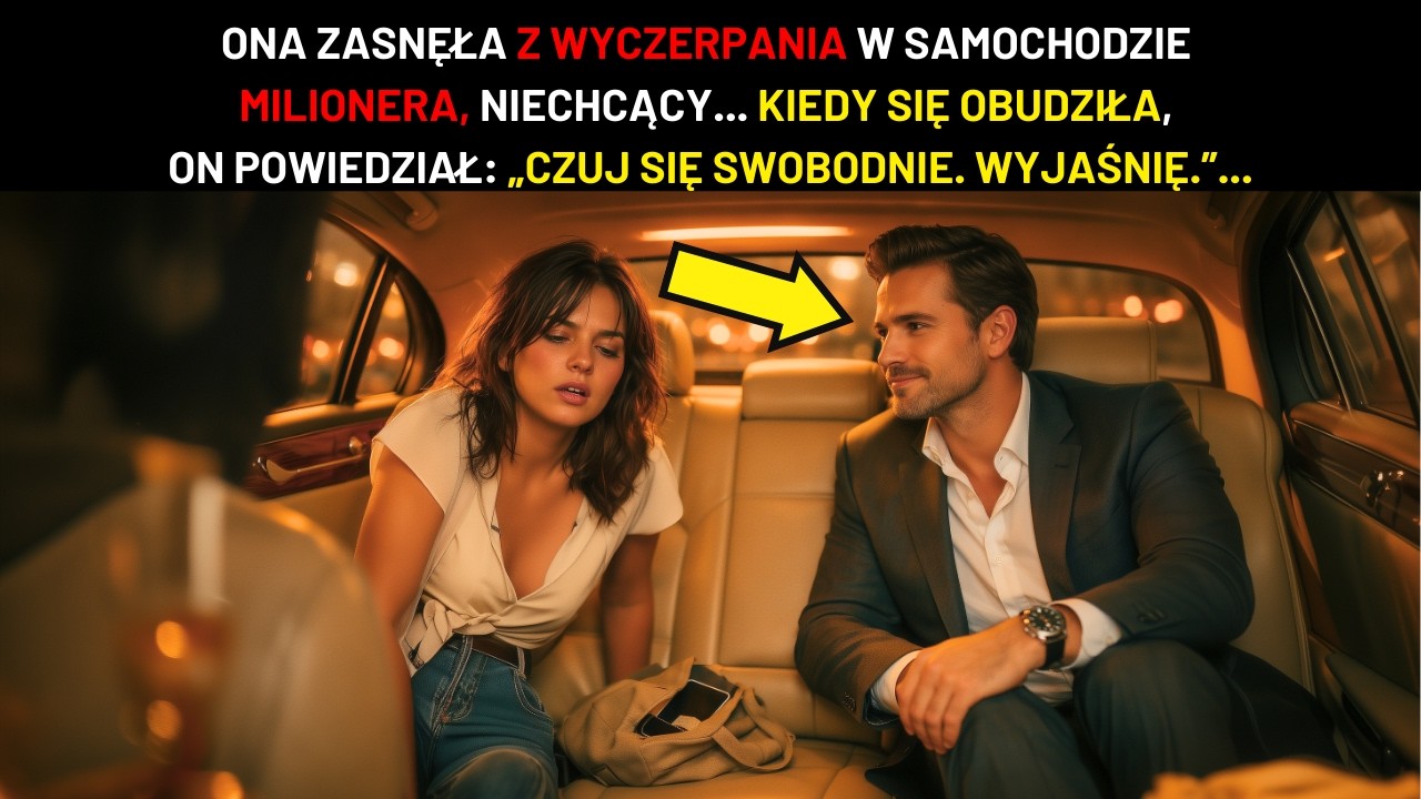 ZASNĘŁA WYCZERPANA W SAMOCHODZIE MILIONERA... GDY SIĘ OBUDZIŁA, POWIEDZIAŁ: „ROZGOŚĆ SIĘ. WYJAŚNIĘ”