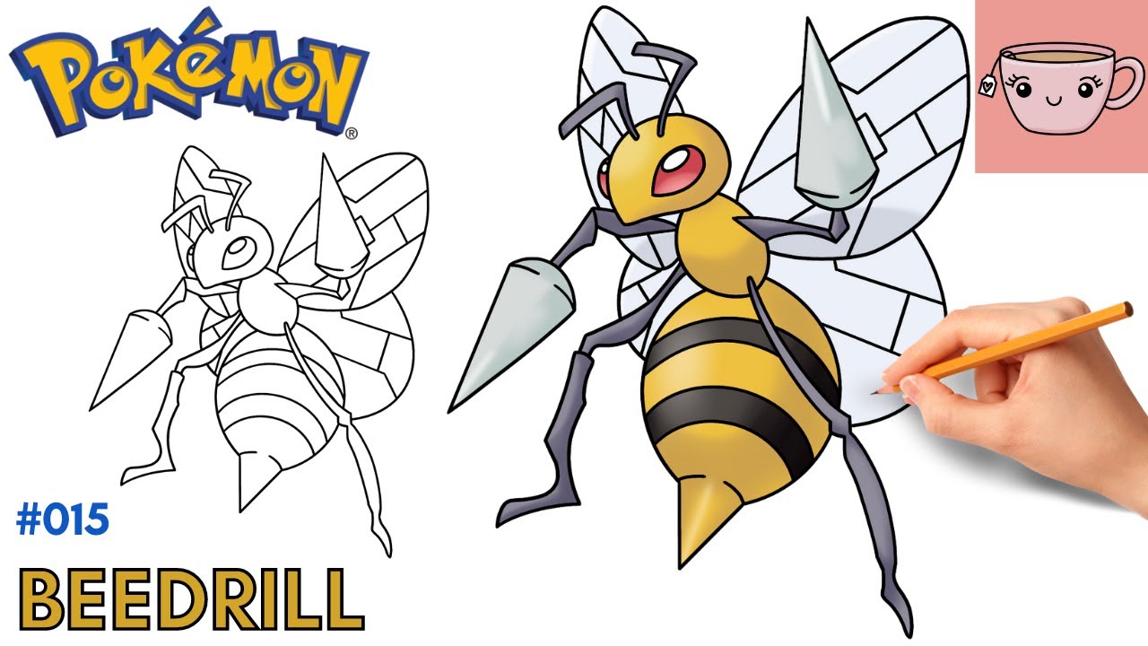 How To Draw Beedrill | Pokemon #015 | Easy Step By Step Drawing Tutorial